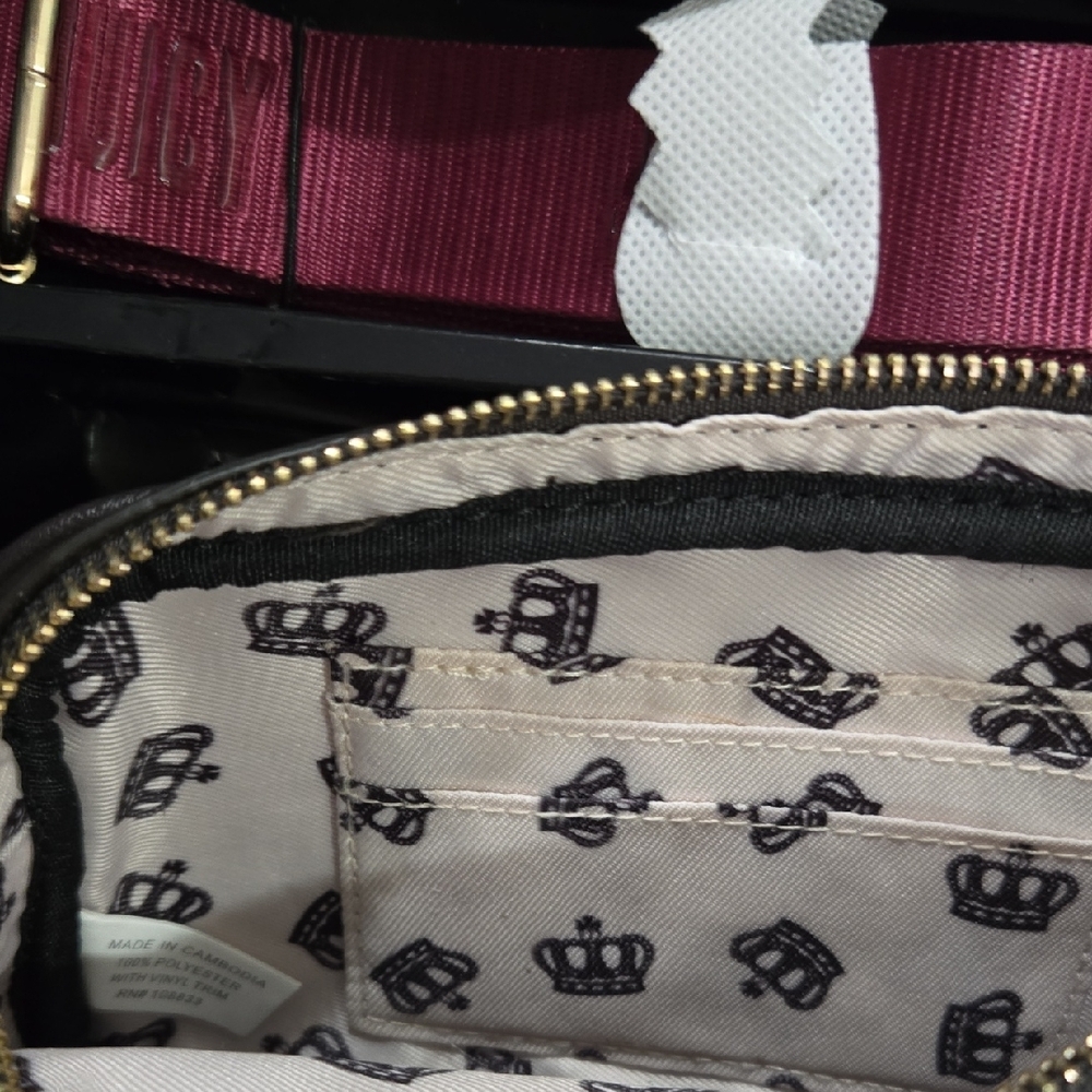 Juicy Couture Burgundy Quilted Bag with Gold Accents - Picture 7 of 13